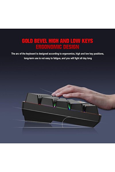 HXSJ L800 Mechanical Keyboard 3-mode 61 Keys RGB Keyboard