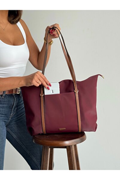 KIRASE Women's Striped Shopperr Model Hand and Shoulder Bag