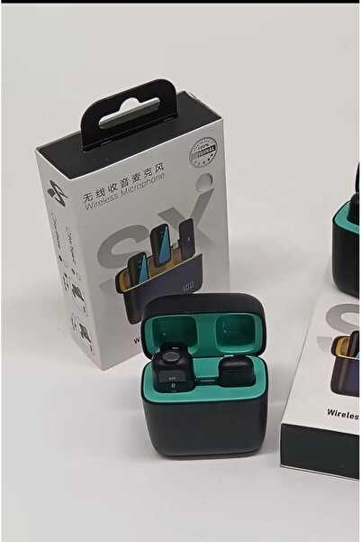 comse Sx5 Iphone Ve Type-c Uyumlu Tekli Kablosuz Yaka Mikrofonu Göstergeli Led Şarj Kutulu Gürültü Azaltma