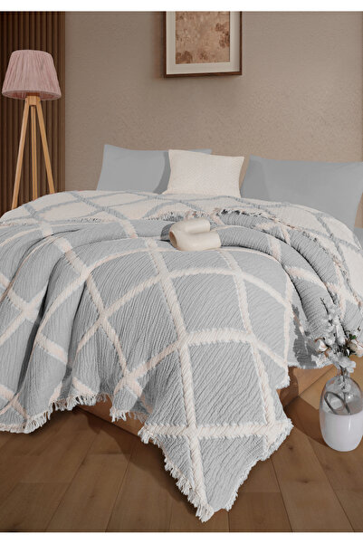 luxtex Double-Sided, Diamond Patterned, 5-Layer, Filled Muslin Blanket, Quilt, 220 X 240 cm