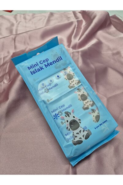 Melkady Aksesuar MelKady 1001 - Mini Taşınabilir Islak Mendil , 1 paket 8 yapraklı, 8 paketli set