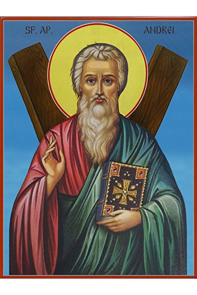OEM Icon painted on wood 21x30cm Saint Apostle Andrew