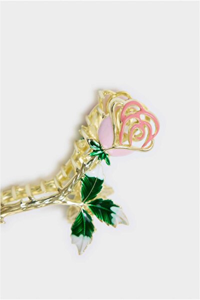 DeFacto Women's Pink Rose Detailed Latch Buckle F8267Axns