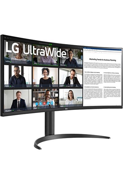 LG 34WR55QK-B 34-inch UltraWide Curved Monitor - 3440x1440, 100Hz, 5ms, HDR10, USB-C (65W)