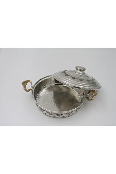 ANTEPSEPETİ Copper Tin-Plated Thick Pan with Lid