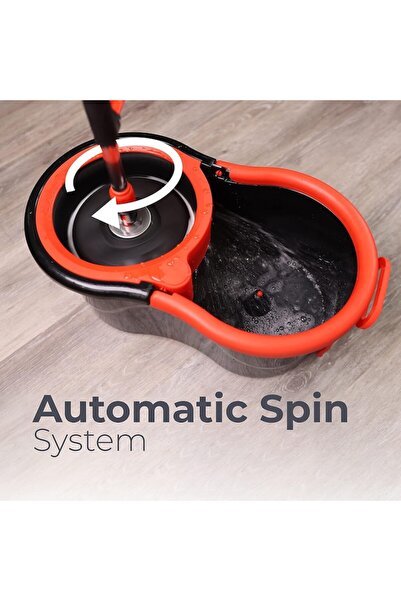 OEM Premium CleanPro 360° Rotary Mop Set, 14L Bucket with Wringer, Black