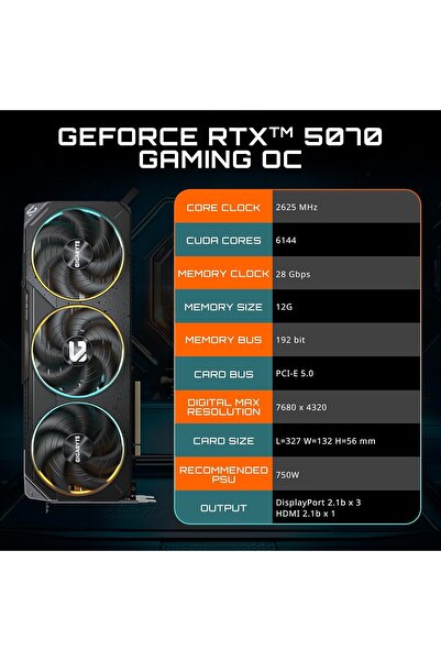 Gigabyte GV-N5070 GAMING OC-12GD