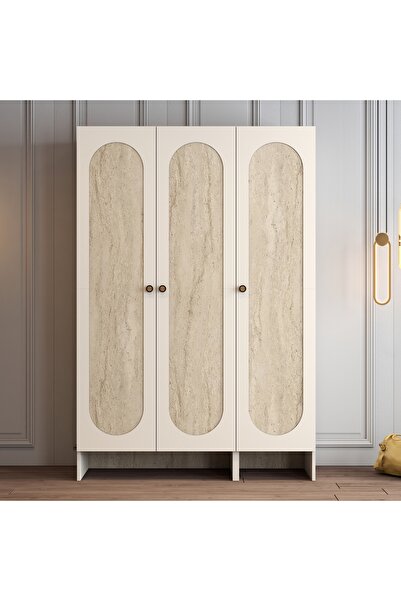 Variant Mobilya Münih 3 Kapılı Gardrop (24) - Traverten Mermer