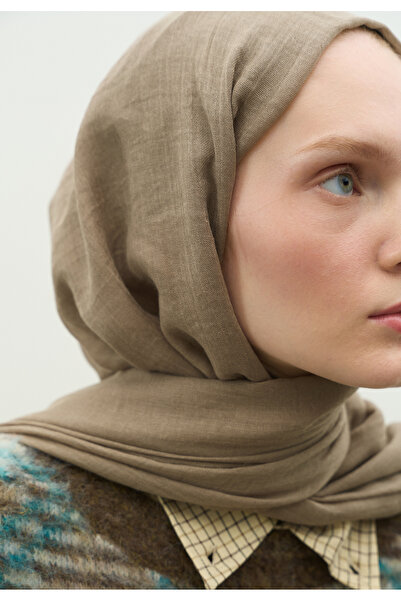 Fresh Cashmere Textured Shawl Mink