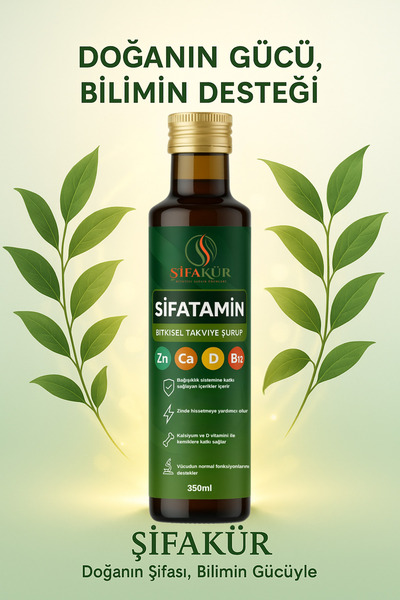 ŞİFAKÜR BİTKİSEL SAĞLIK ÜRÜNLERİ ŞİFATAMİN Bitkisel Takviye Şurup | D3, B12, ...