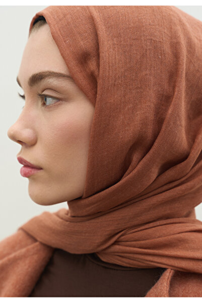 Fresh Cashmere Textured Shawl Copper