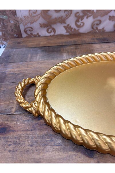 Bahar Home Burgulu Gold Tray