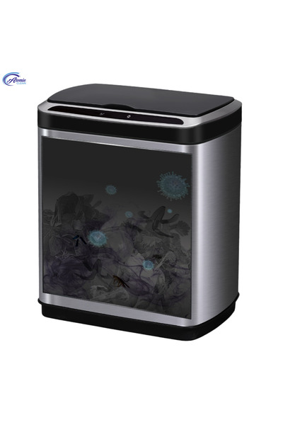 Atomic Clean 50L trash can with sensor – durable ABS, made of stainless steel