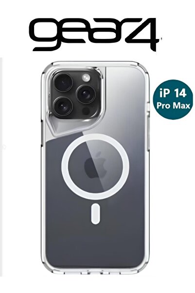 GEAR4 كفر حماية خلفيه لايفون 14برو ماكس، جراب حماية شفاف اصلي وقوي، كفر مقاوم لصدمات القوية