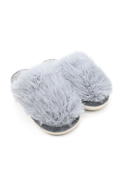 Tmall Women's fluffy slippers, PD1002, Gray