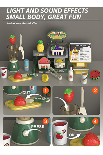 Generic Children's Pretend Kitchen Toys InteractiveCash Register Juice Set Boys Girls Holiday BirthdayGifts