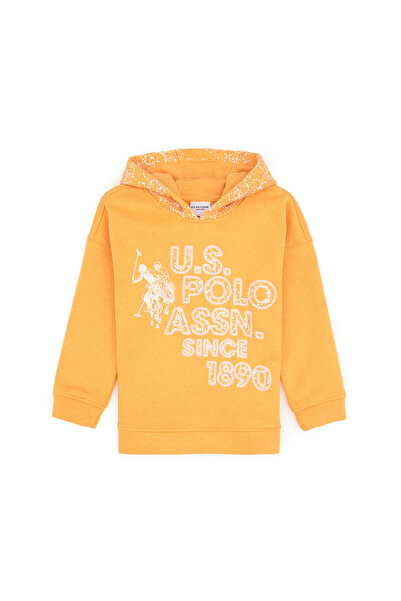 U.S. Polo Assn. Fata Orange cu glugă Swea tricou 50311717-VR244