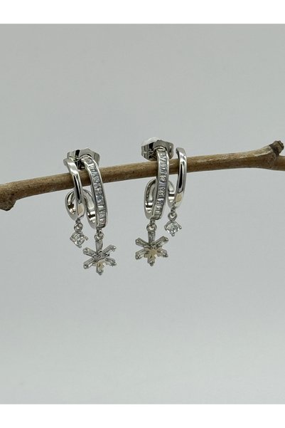 AUBRA Aquarelle Charm Xuping Women's Steel Dangle Earrings Tarnish Resistant Antiallergic Silver Color