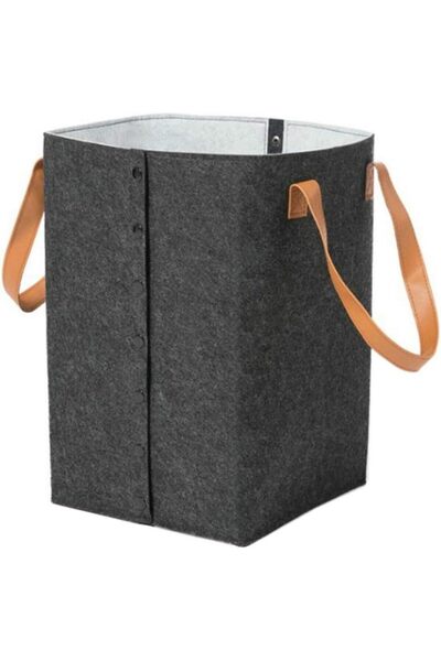 fulina Pure Handmade Felt Material Freestanding Laundry Hamper , Large Waterproof Clothes Hamper Organizer