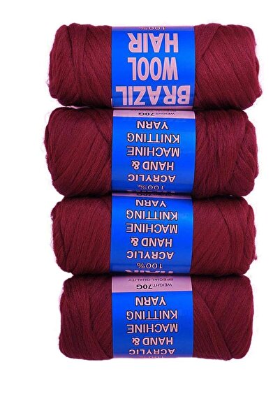 The comprehensive house عبوة من 4 خصل شعر صوف برازيلي لضفائر جامبو - ضفائر كروشيه سنغالية (أسود طبيعي)