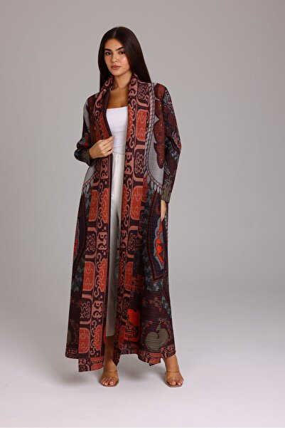 IKKXA عباية عصرية ملونة مفتوحة بمقاسات كبيرة على طراز كيمونو