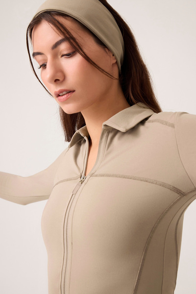 Los Ojos X Ece Mink Zippered Sports Jacket Collared