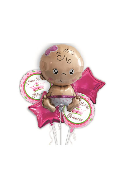 Mirific Party Set de 5 baloane de petrecere, folie metalică roz, multicolore,...