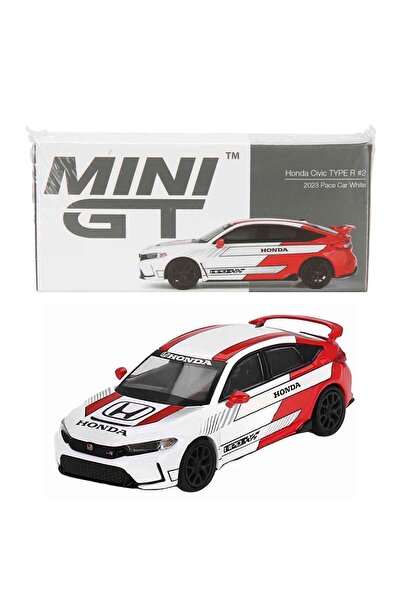 mini gt 1:64 Honda Civic TYPE R #2 2023 Pace Car White Diecast Model Araba