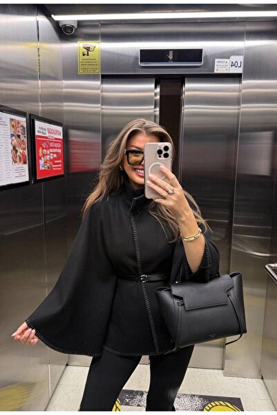 Butik Kadın çoban dikiş panço