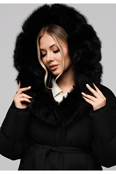 OMBRE Women's Insulated Jacket with Fur Trim OW-JALP-0103 v2 - Black