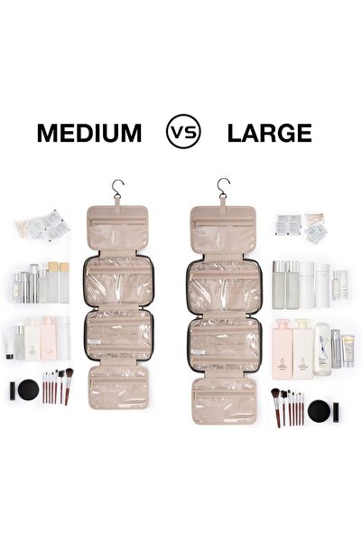 BAGSMART Hanging Toiletry Bag - Water-resistant Travel Makeup Cosmetic Organizer with Hook