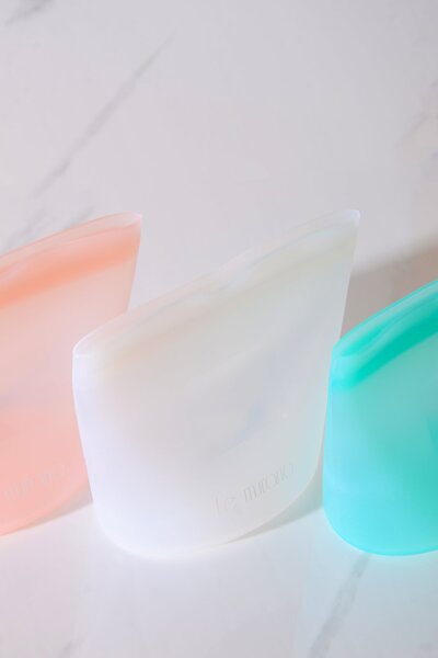 Le murano Mood Air Tight Lockable Silicone Storage Bag 250 ml |   Transparent