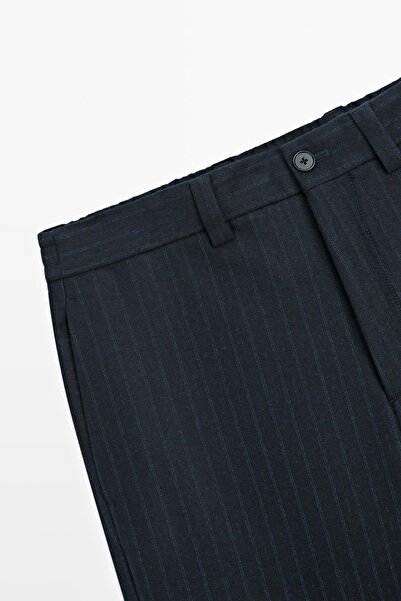 Massimo Dutti Çift çizgili flanel pantolon