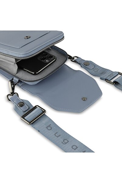 BUGATTI Geanta dama crossbody, bugatti, cu compartiment pentru telefon, seria Almata 496653, Albastru