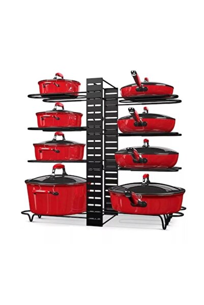 HAPPY JOKER Adjustable multifunctional kitchen rack with 8 levels, premium me...