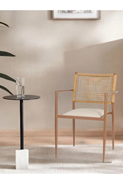 BEC13 Modern armchair in wood and rattan | Stylish design for living room and dining room