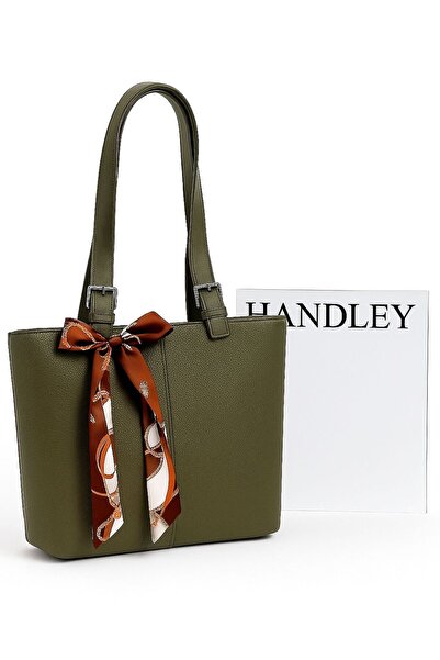 Handley GEANTĂ DE UMĂR DE LUX CU CAPACITATE MARE CU DETALII DE FULAR