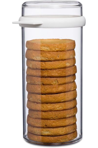 Mepal Rosti Stora 1660 Round Storage Container, Thermoplastic Rubber, 13.4 x 12 x 24 cm, White