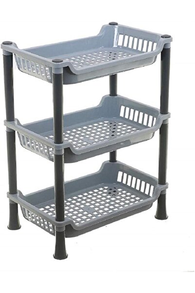 Generic سلة تخزين بلاستيكية متعددة الأغراض بثلاث طبقات للمطبخ، من كوبر إندستر...