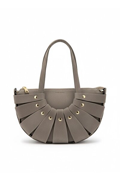 TORO NERO Geantă de damă din piele taupe Ruth