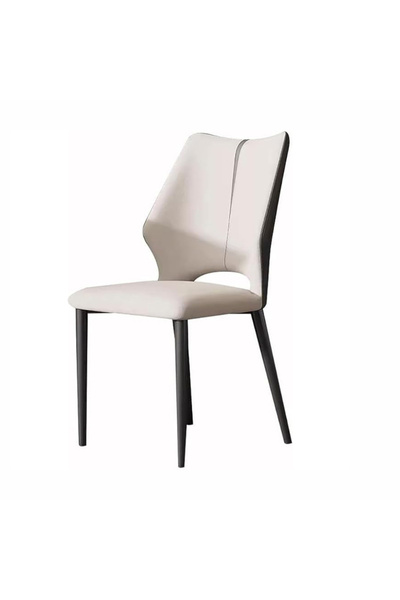 MAPLE HOME DECORATION كرسي طعام حديث من مابل هوم، مصنوع من الجلد الصناعي المنجد، مناسب لتناول الطعام