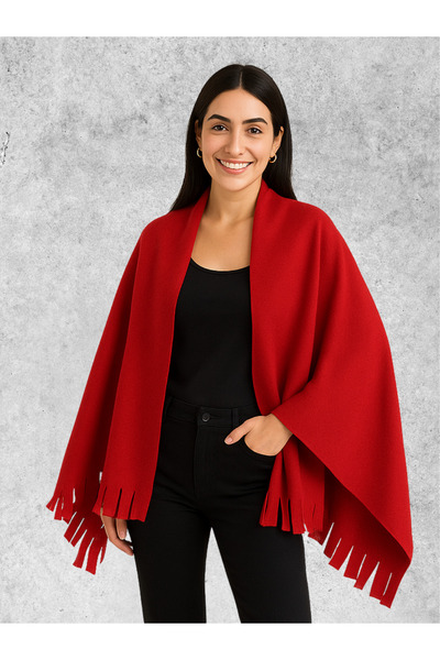 MOLICO Basic Winter Fleece Shawl Suitable for Cafes and Restaurants Tassel Detail Premium Quality 1St Class Shoulder Shawl