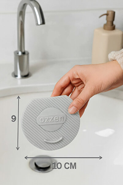 ozzen GRİ Lavabo Kötü Koku Giderici Önleyici Silikon Mat Sızdırmaz Lavabo Tıkacı Lavabo Tıpası