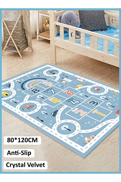 Generic Children Play Mat Non-Slip Learning Play Game Area Rug Educational Play Rug Kids Carpet (80 * 120cm)