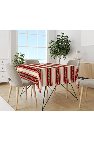 Evmila Față de masă digitală cu imprimeu cu model Kokina tematică de Anul Nou