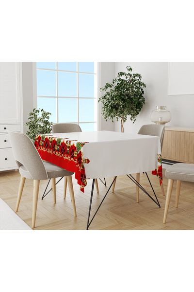 Evmila Christmas Themed Lead Soldier Patterned Digital Printed Tablecloth