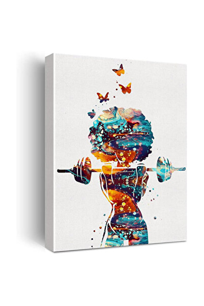 Today Idea لوحة فنية جدارية من القماش بألوان مائية لفتاة لياقة بدنية - امرأة ...