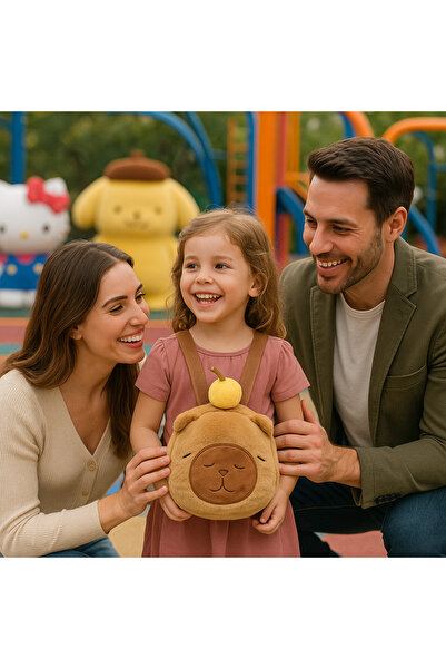 CNBYs Sevimli Kapibara Pelüş Sırt Çantası – Yumuşak Peluş, Hediye Çanta Model...