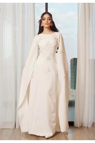 007 Soft crepe dress with long sleeves