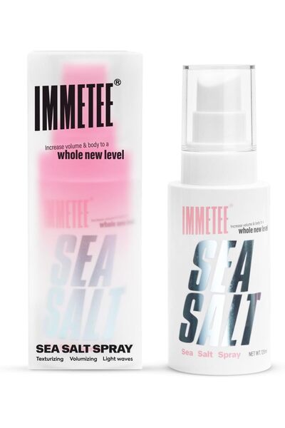 Immetee بخاخ ملح البحر للشعر، لتكثيف الملمس وتصفيف الشعر، تموجات الشاطئ مع مش...